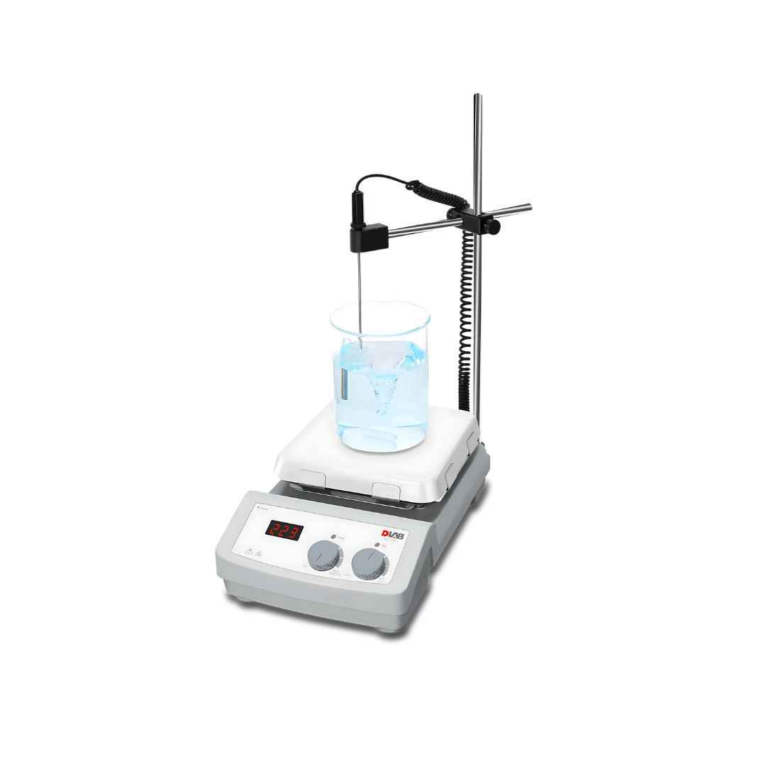 DLAB MS7-H550-S LED Magnetic Hotplate Stirrer With 7 Inch Ceramic Plate