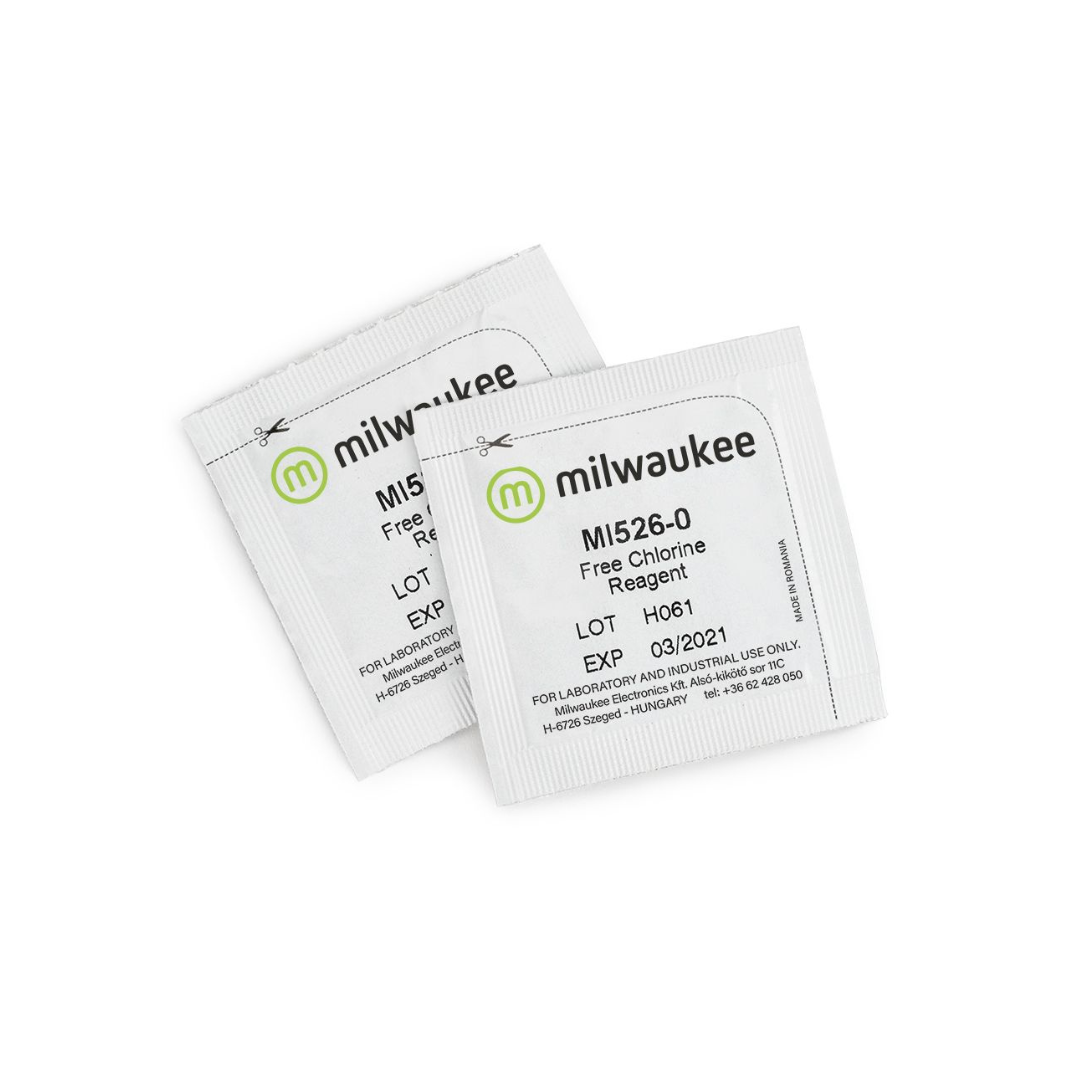Milwaukee MI526-25 Powder Reagent Kit – Free Chlorine Photometer (25 Sachets, DPD Method)