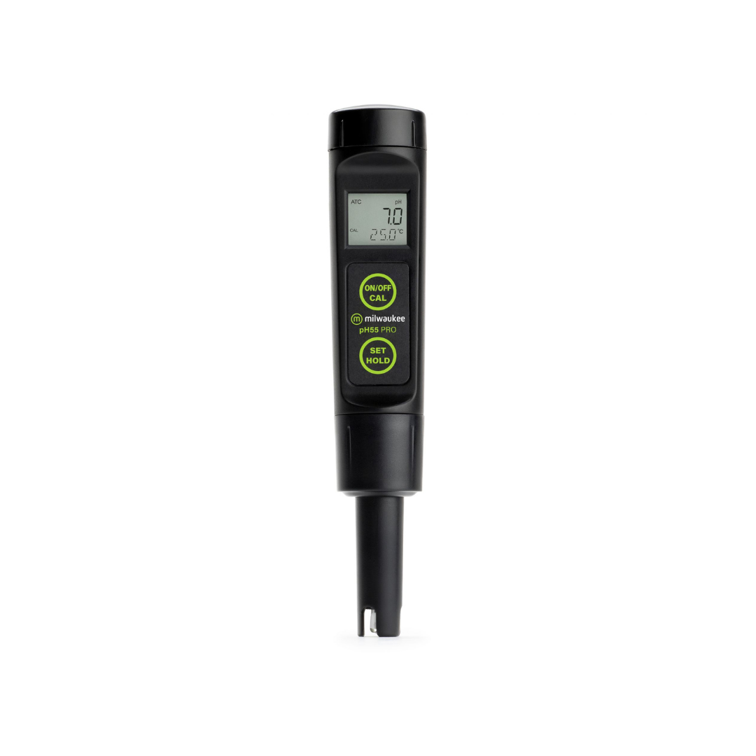 Milwaukee PH55 PRO Waterproof pH & Temperature Tester – IP65, ATC, Replaceable Double-Junction Probe