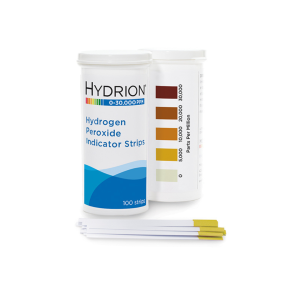 Hydrion HP-30000 Hydrogen peroxide tes kit strip 0 - 30.000 ppm
