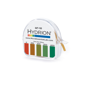 Hydrion QT-10 Quaternary Test Paper range  0-400 PPM